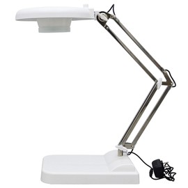 WYDDDARY 20X Magnifying Glass with Light and Stand 2-in-1 LED Adjustable Lighted Desk Magnifier Glass Magnifying Lamp for Craft Reading Painting Hobby Close Work 110V White