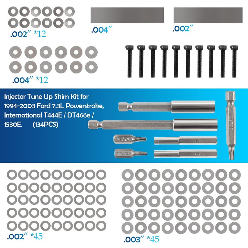YMT Injector Tune Up Shim Kit Compatible with Ford 7.3L