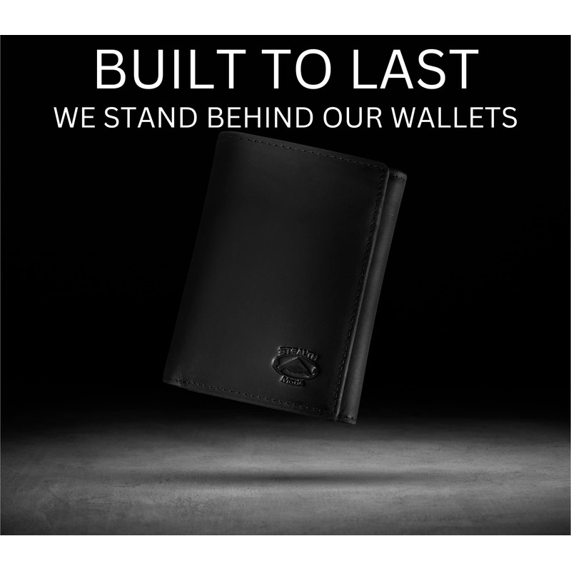 Stealth Mode Trifold Wallet - RFID Blocking Wallet with Flip