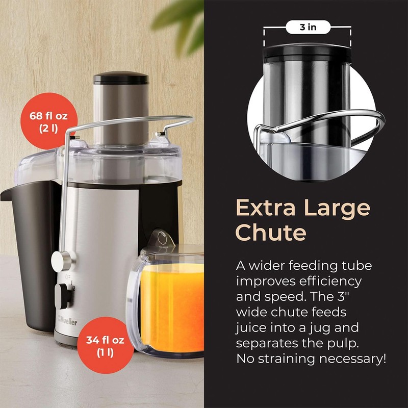 Mueller Juicer Ultra Power, Easy Clean Extractor Press Centrifugal Juicing