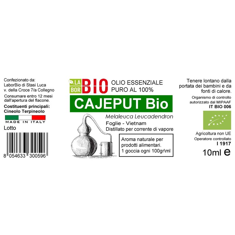 CajeputÖl Bio Ätherisches Öl 100% Reines 10 ml - Aromatherapie