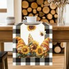 ANATTASOUL Table Runner, Sunflower Plaid Table Runners, Spring Terylene Table