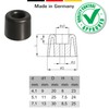 4 x door stopper, furniture buffer, conical plastic (diameter 30