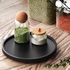 VERTORGAN Lazy Susan Organizer for Kitchen,Bamboo Turntable for Cabinet,Pantry,Vanity,Small（Black）