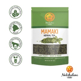 Nakihalani Farm Organically Grown Hawaiian Mamaki Tea (2oz) - Caffeine-Free Herbal Tea - Antioxidant-Rich, Supports Digestion, Promotes Relaxation