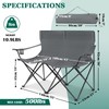 Leonyo Double Camping Chair, Loveseat Camping Chair with Folding Camping