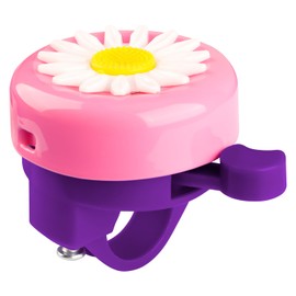 Bojueshaw Children's Bike Bell – Flower Shaped with Crisp, Clear Sound – Ideal for Outdoor Cycling, Balance Bikes, Scooters, and Mountain Bike(Purple)