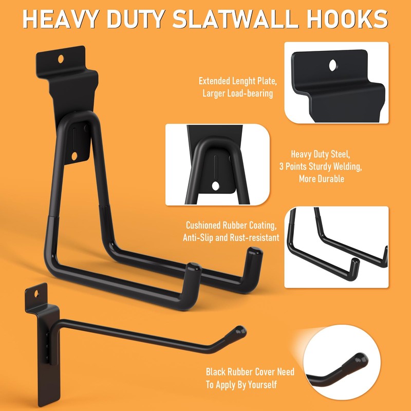INCLY 30PCS Slatwall Accessories Set, Includes 4 Pack Ventilated Metal