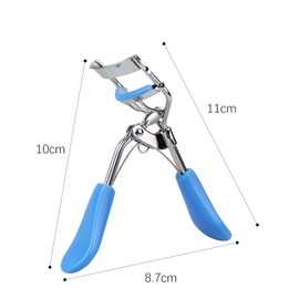 Eyelash Curlers Makeup Eye Curling Beauth Tool Cosmetic Clip with Comfort Grip (Blue)