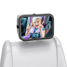 Baby Car Mirror for Rear Facing Infant, Safety Car Seat Mirror with Wide Crystal Clear View, 360° Rotation Never Shake, Shatterproof