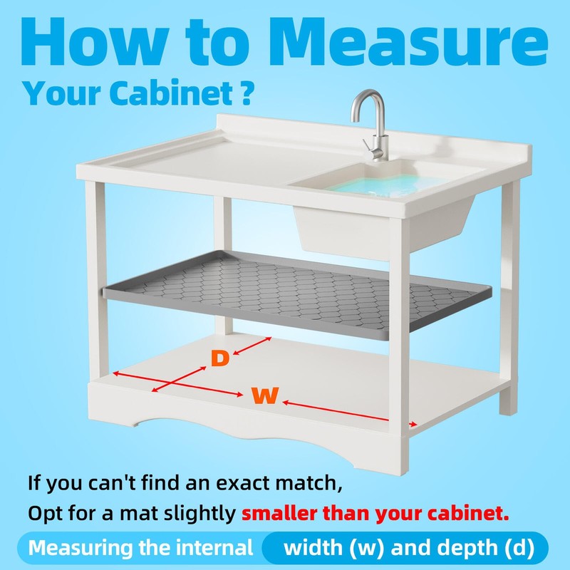 Winisok Silicone Under Sink Mat 28" x 19", kitchen Essentials