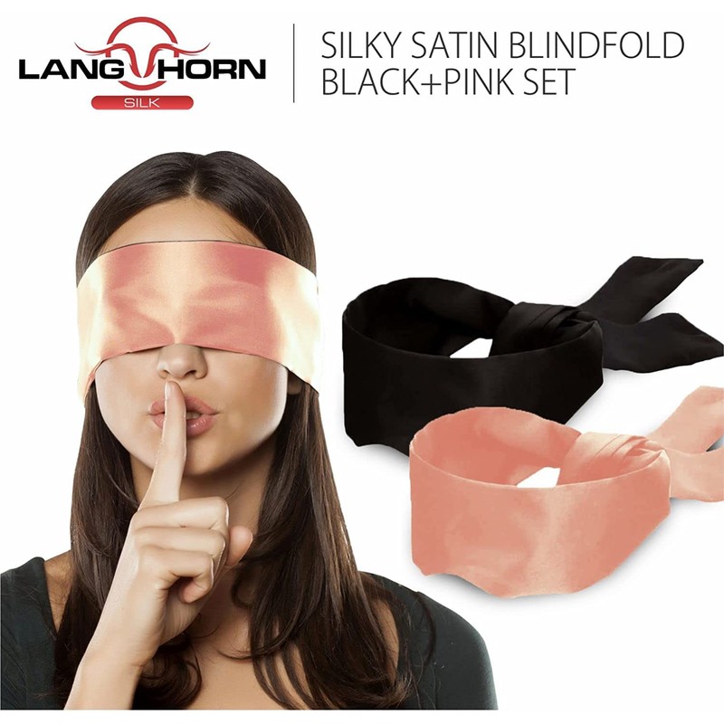 2 Pack Silk Satin Eye Mask Soft Satin Eye Cover