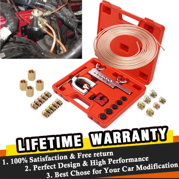 Racewill Brake Line Kit 25 ft 1/4 Copper Pipe Double