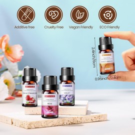 Nuanchu 52 Pcs Essential Oils Set 10ml Natural Essential Oils Aromatherapy Kit for Diffuser Humidifier Aromatherapy-Oils for Candle Bath Bombs Making
