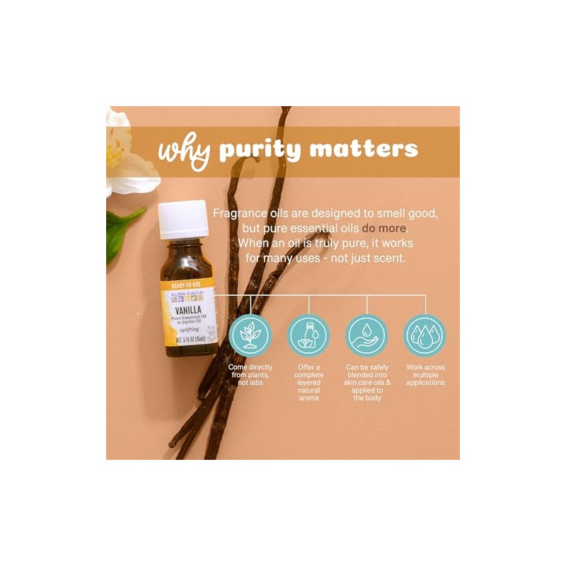 Aura Cacia Essential Oil, Uplifting Vanilla, 0.5 fluid ounce