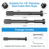 RailinGo 20Pack 1/8" Swageless Cable Railing Tensioners, Black Cable Railing