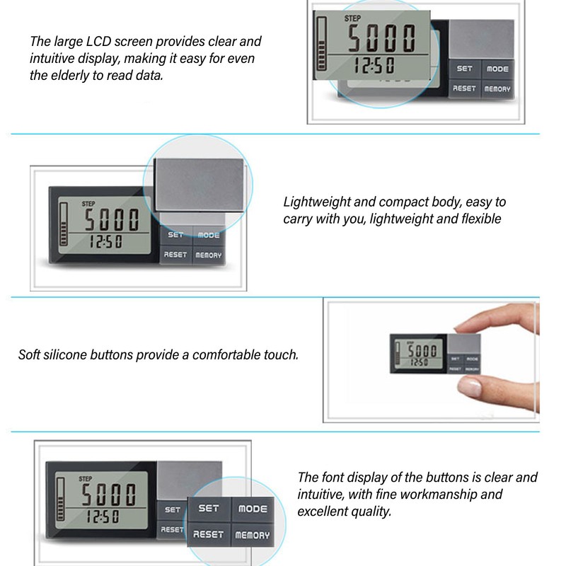 Pedometer Mini Simple Digital LCD Pedometer Portable Step Counter Walking
