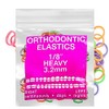 Neon Non-Latex 100 counts Intraoral Elastic Bands Orthodontic Elastics Dental