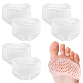 3 Pair Metatarsal Pads for Women, Ball of Foot Cushion Pads, Metatarsal Pads for Men, Foot Pads for Ball of Foot, for Women High Heels, for Men and Womon(White)