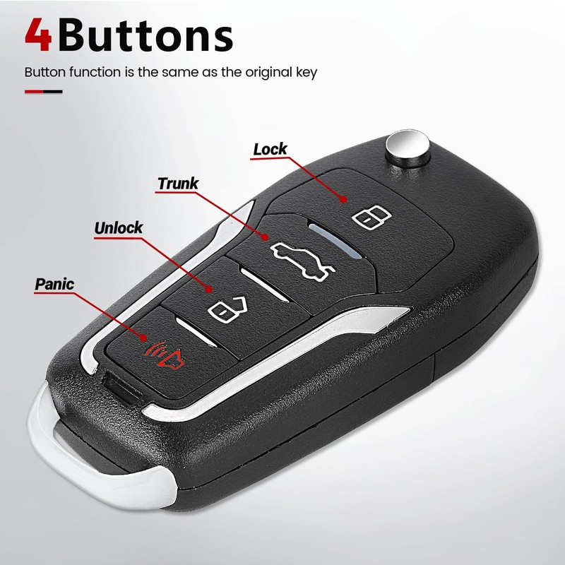 Beefunny Modified Remote Key Fob Replacement for Toyota 4Runner Sequoia