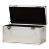 Baxton Studio Serge Silver Metal Storage Trunk