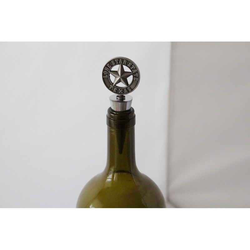 River Edge Texas Lone Star State Concho Metal Wine Bottle