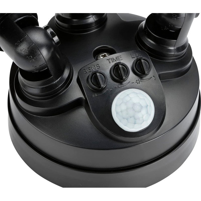 Knightsbridge 110-230V IP65 Twin Head Black 20W Security Floodlight with