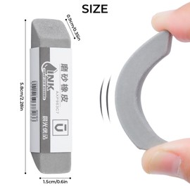 M&G 10-Pack Sand Erasers, Pen Eraser for Ink Ballpoint Colored Pencils, Durable and Portable for Students and Office (Gray)