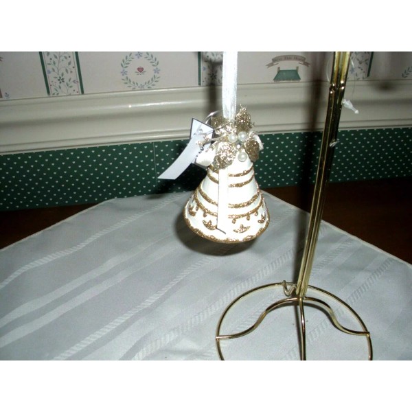 BETHANY LOWE-I HEARD THE BELLS ORNAMENT-GOLD-