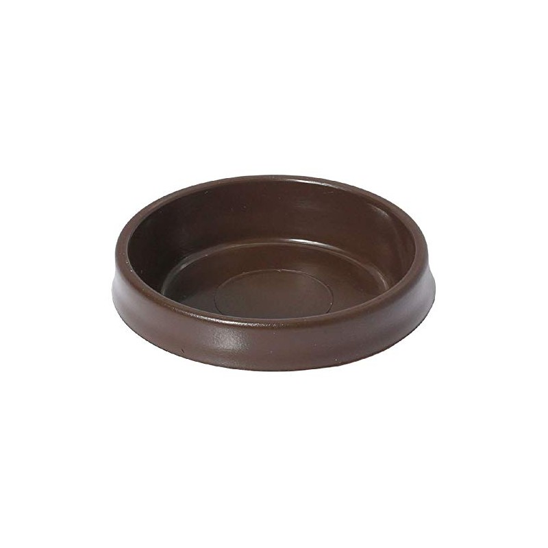 8 X CASTOR CUPS LARGE BROWN FLOOR PROTECTOR GLIDES by