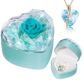 Gifts For Women、Birthday Gifts For Women，Forever Flowers Gifts For Mom Grandma Wife Girlfriend On Christmas, Valentines Day, Mothers Day, Anniversary Or Birthdayi Love You Necklace