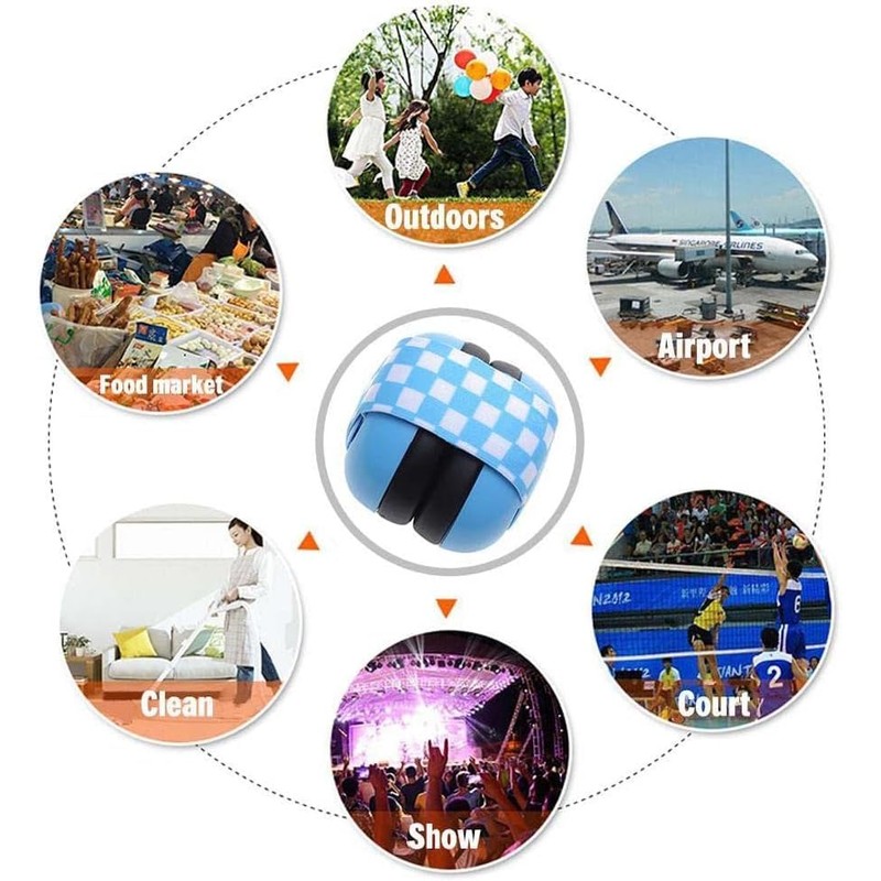 TOTMOX 1 Pair Car Baby Earmuffs, Noise-cancelling Ear Muffs Baby