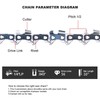 3-Pack 10 Inch Chainsaw Chains Replacement 1/4" Pitch 56 Drive