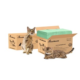 PETSWORLD Multi Cat Pad Refills for Cats Breeze Litter System, Ultra-Absorbent, Quick Dry - (200 Count, Fresh Scented)