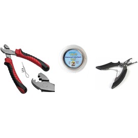 Top leader set, 1 x Behr steel leader 7 x 7, 12 kg, 10 m, including crimping sleeves, pliers and free fishing scissors