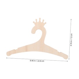 BESPORTBLE 5pcs Wooden Boys and Girls Hangers Hanger Set DIY Dresser Storage for Children's Room