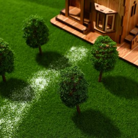 Sewroro 20pcs Mini Model Trees Scale Trees Miniature Fake Diorama Trees Green Train Scenery Landscape Tree Railroad Architecture Scenery for DIY Crafts Building Model