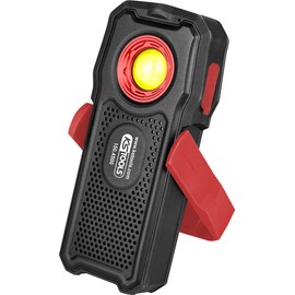 KS Tools 150.4500 Mobile Workshop Hand Lamp with Bluetooth Speaker Bendable 500 Lumens Red Black