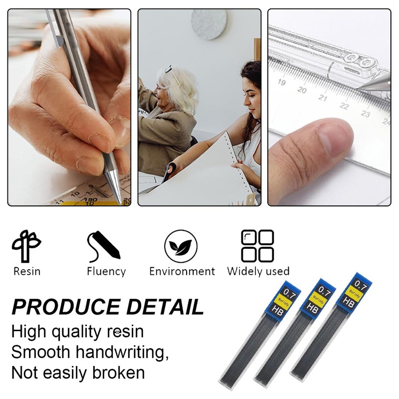 XPEX 120pcs 0.7mm Leads Automatic Pencil Leads Automatic Replacement Pencil