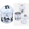 CARMANI - Printed with Crazy Cats Motif Small Metal Tin