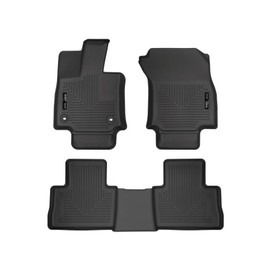 Husky Liners Weatherbeater Floor Mats | Fits 2019-2025 Toyota RAV4 (Does NOT Fit Hybrid Models) | Front & 2nd Row, 3-pc Black - 95501
