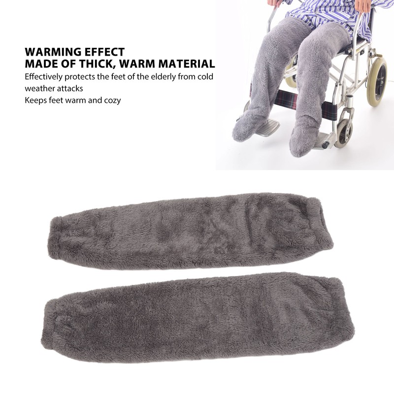 2pcs Plush Slipper Stockings Soft Warm Thickened Prevents Chilblain Over