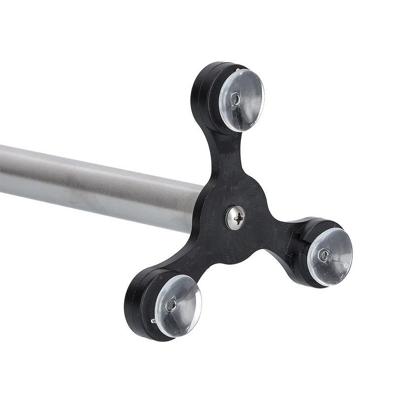 Zeller Kitchen Roll Holder 14x14x33cm with Suction Cap, Silver
