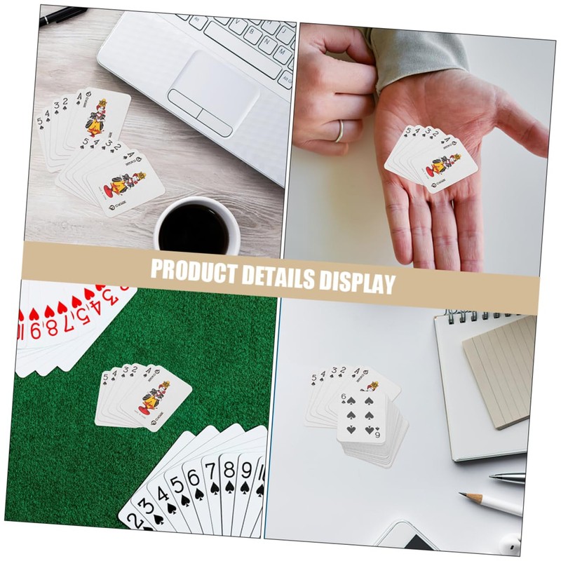 Hohopeti 24 Sets Mini Deck of Cards for Travel Compact