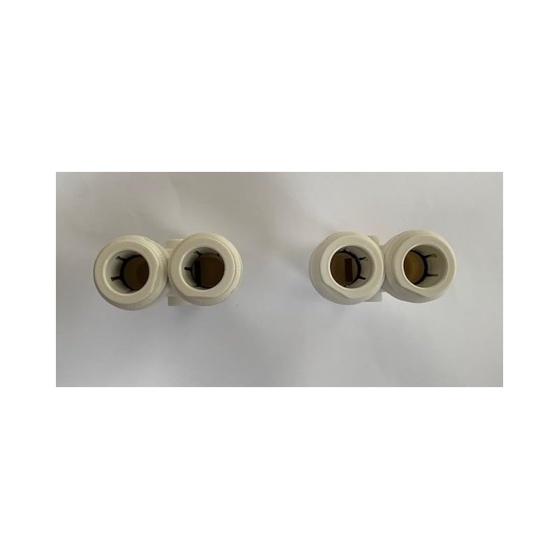 2 x John Guest PPM2312W White Polypropylene 12mm Push Fit