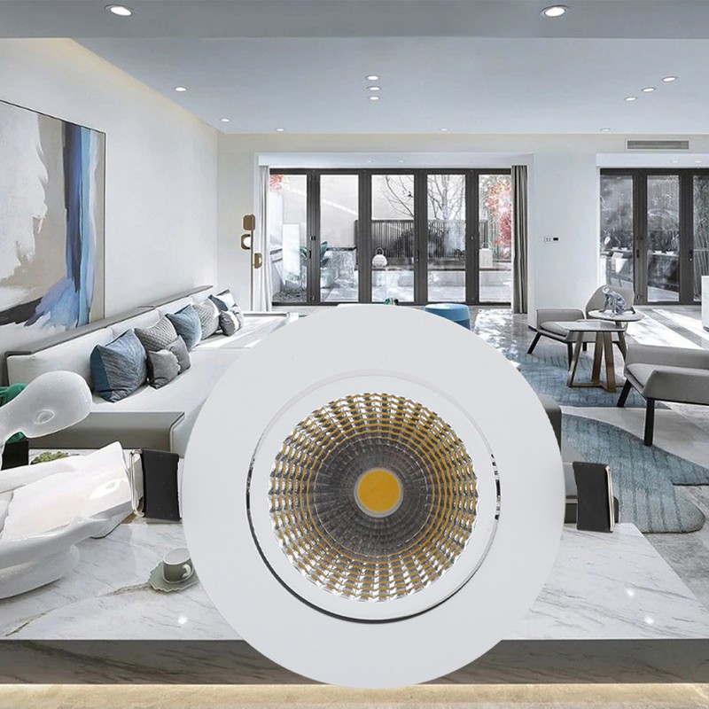 COB Aluminium LED Ceiling Light Recessed Downlight Indoor Decoration Lamp