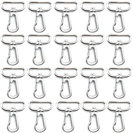 Craft Parts Shop Nascan 25mm Silver Color 20 Pcs Shoulder Belt Keychain