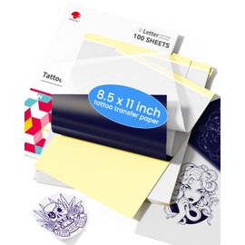 Phomemo Tattoo Transfer Paper 8.5" X 11" - 100 Sheets of Tattoo Stencil Paper, for Tattoo Transfer Kit - Commercial & Personal Use, Compatible with TP81, Itari A886, TATTMUSE, BESTECCT Tattoo Machines