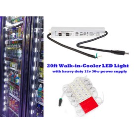 10ft Walk in Cooler LED Light String Strip 5050 with 12v Waterproof Heavy Duty Power Supply