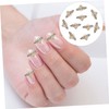 Mikinona 3D Bee Nail Art Charms 10pcs Alloy Manicure Decorations